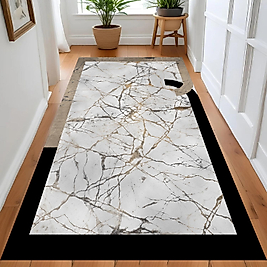 Dijital Baskı Yıkanabilir Kaymaz Taban Salon Halısı Ve Yolluk RV084-FNL371 100x200 cm