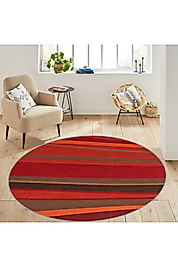 Rovigo Home Dijital Baskı Yıkanabilir Kaymaz Taban Yuvarlak Halı RVG7110 100x100 cm