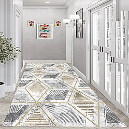 Dijital Baskı Yıkanabilir Kaymaz Taban Salon Halısı Ve Yolluk RVG0989-FNL239 100x200 cm