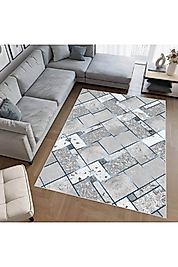 Rovigo Home Dijital Baskı Yıkanabilir Kaymaz Taban Salon Halı RVG1953-SM499 100x300 cm