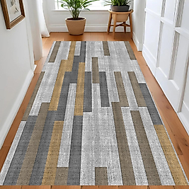 Dijital Baskı Yıkanabilir Kaymaz Taban Salon Halısı Ve Yolluk RV077-FNL350 100x200 cm