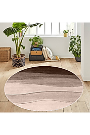Rovigo Home Dijital Baskı Yıkanabilir Kaymaz Taban Yuvarlak Halı RVG7098 160x160 cm