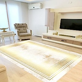 Dijital Baskı Yıkanabilir Kaymaz Taban Salon Halısı Ve Yolluk RVG0833-FNL43 100x150 cm