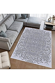 Rovigo Home Dijital Baskı Yıkanabilir Kaymaz Taban Salon Halı RVG1952-SM498 100x300 cm