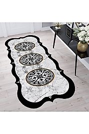 Rovigo Home Dijital Baskı Yıkanabilir Kaymaz Taban Salon Halı RVG0679-SM51 100x300 cm