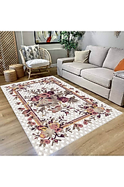 Rovigo Home Dijital Baskı Yıkanabilir Kaymaz Taban Salon Halı RVG1924-HT451 100x200 cm