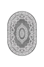 Rovigo Home Dijital Baskı Yıkanabilir Kaymaz Taban Oval Halı RVG7264-HY983 160x230 cm