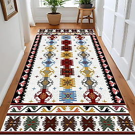 Dijital Baskı Yıkanabilir Kaymaz Taban Salon Halısı Ve Yolluk RV164-FNL470 100x200 cm