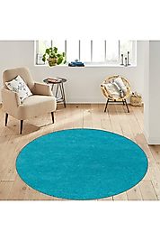 Rovigo Home Dijital Baskı Yıkanabilir Kaymaz Taban Yuvarlak Halı RVG7093 100x100 cm