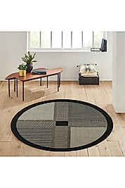 Rovigo Home Dijital Baskı Yıkanabilir Kaymaz Taban Yuvarlak Halı RVG7156 120x120 cm