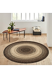 Rovigo Home Dijital Baskı Yıkanabilir Kaymaz Taban Yuvarlak Halı RVG7160 160x160 cm