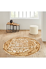 Rovigo Home Dijital Baskı Yıkanabilir Kaymaz Taban Yuvarlak Halı RVG7057-SD329 140x140 cm