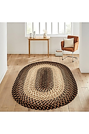 Rovigo Home Dijital Baskı Yıkanabilir Kaymaz Taban Oval Halı RVG7180 120x180 cm