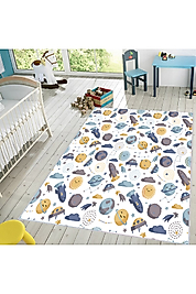 Rovigo Home Dijital Baskı Yıkanabilir Kaymaz Taban Çocuk Halısı RVG4012 100x150