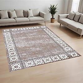 Dijital Baskı Yıkanabilir Kaymaz Taban Salon Halısı Ve Yolluk RVG0819-FNL29 100x150 cm